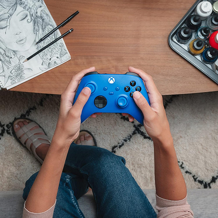 WIRELESS CONTROLLER XBOX SHOCK BLUE