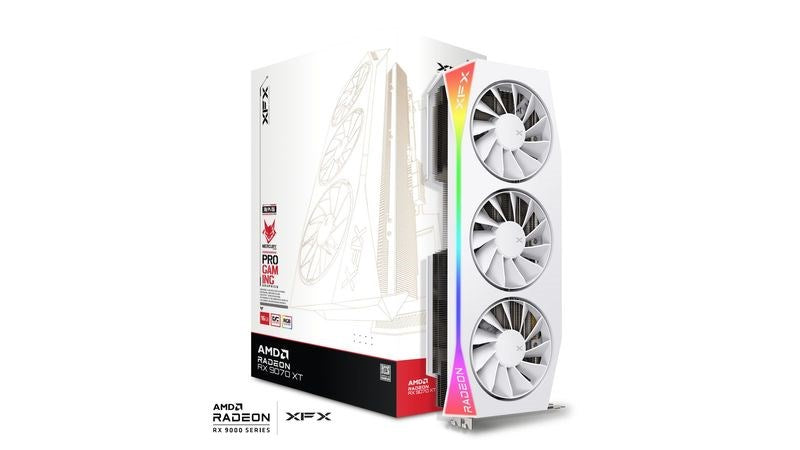 Графична карта. XFX Mercury RX 9070XT OC Бял G RGB 16
