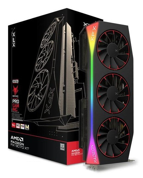 XFX Mercury Radeon RX 9070 XT OC Magnetic Air Edition RGB AMD 16 GB GDDR6
