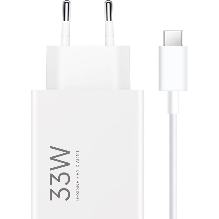 Xiaomi MDY-16-EF 1xUSB-A 33W стенно зарядно устройство с 3A USB-C кабел - бяло