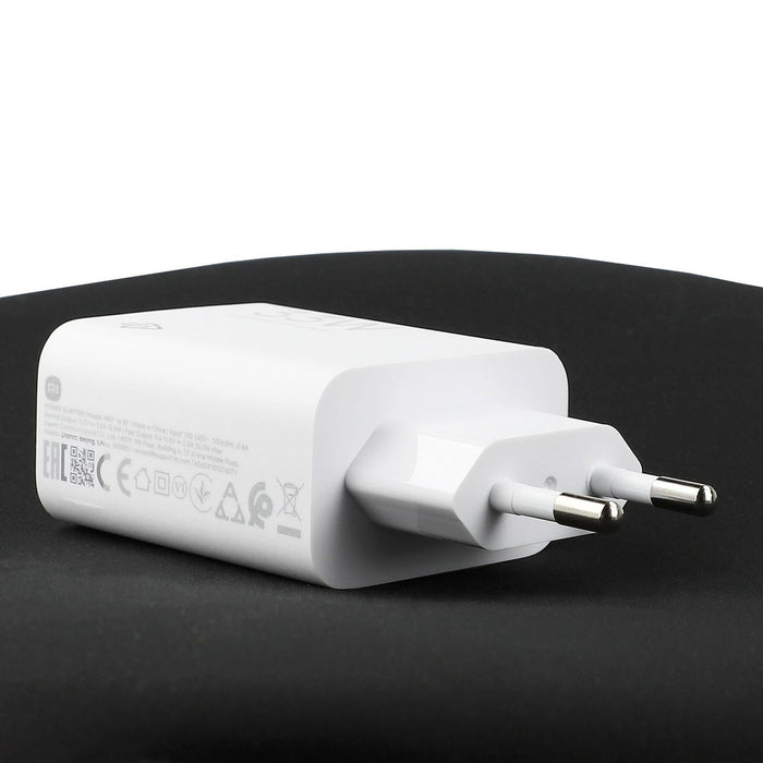 Xiaomi MDY-16-EF 1xUSB-A 33W стенно зарядно устройство с 3A USB-C кабел - бяло