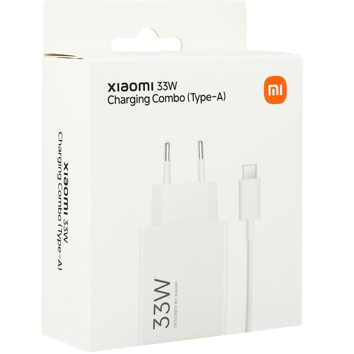 Xiaomi MDY-16-EF 1xUSB-A 33W стенно зарядно устройство с 3A USB-C кабел - бяло
