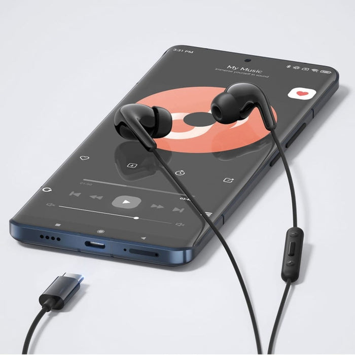 Xiaomi BHR8930GL кабелни слушалки за поставяне в ушите USB-C с дистанционно управление - черни