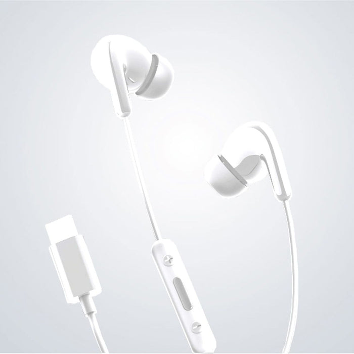 Xiaomi BHR8931GL кабелни слушалки за поставяне в ушите USB-C с дистанционно управление - бели