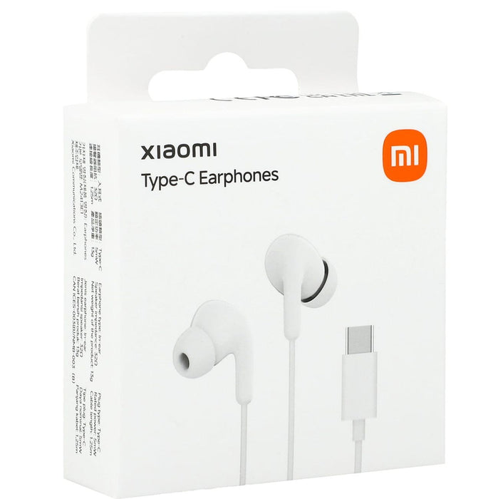 Xiaomi BHR8931GL кабелни слушалки за поставяне в ушите USB-C с дистанционно управление - бели