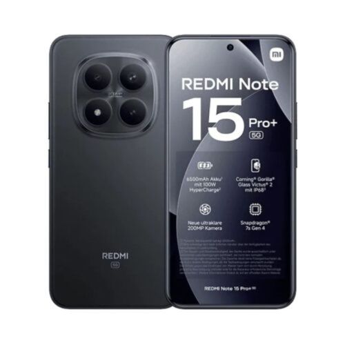 Xiaomi Redmi Note 15 Pro+ 5G 12GB RAM 512GB No Charger Black EU MZB0LW2EU