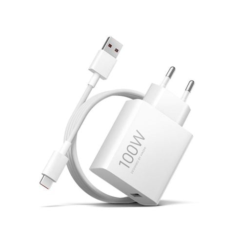 Xiaomi Mi Travel Charger Combo Set with USB-A to Type-C charging cable 1m, 100W White EU BHR095VEU