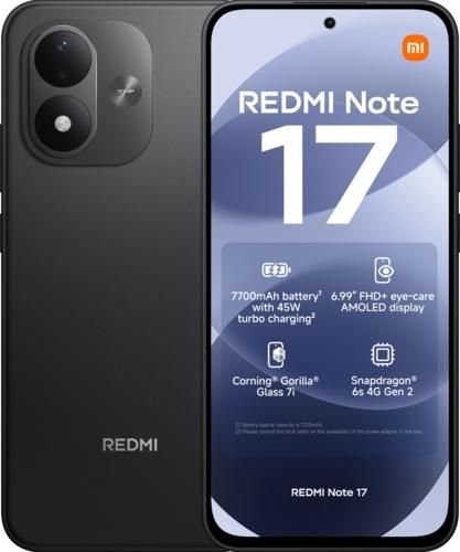 Смартфон Xiaomi REDMI NOTE 17 128/4 BLACK , 128 GB, 4 GB