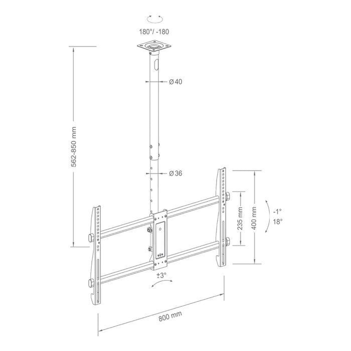 TV Стойка XMART 3285 CM ЧЕРЕН