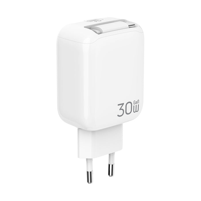 ЗАРЯДНО 220V XMART 30W + TYPE C WHITE