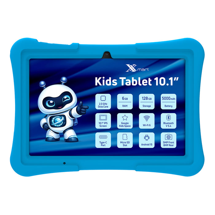 Таблет XMART 10" KIDS X10S BLACK-BLUE WI-FI, 128 GB, 10.1 ", RAM 6 GB