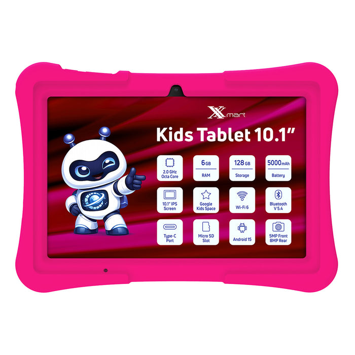 Таблет XMART 10" KIDS X10S BLACK-PINK WI-FI, 128 GB, 10.1 ", RAM 6 GB