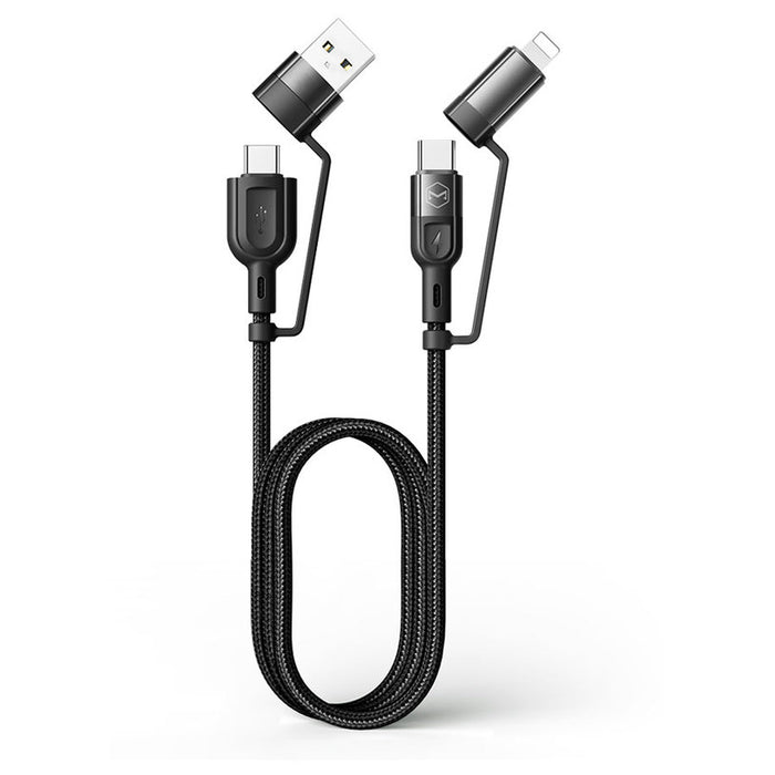 КАБЕЛ XMART 4in1 TYPE-C+LIGHTNING BLACK