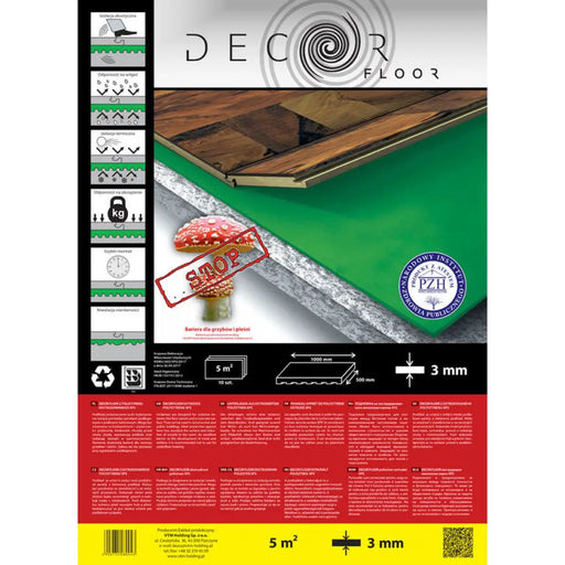 XPS ПОДЛОЖКА ЗА ЛАМИНАТ FLOOR DECOR 3 ММ. 5 М2 В ПАКЕТ