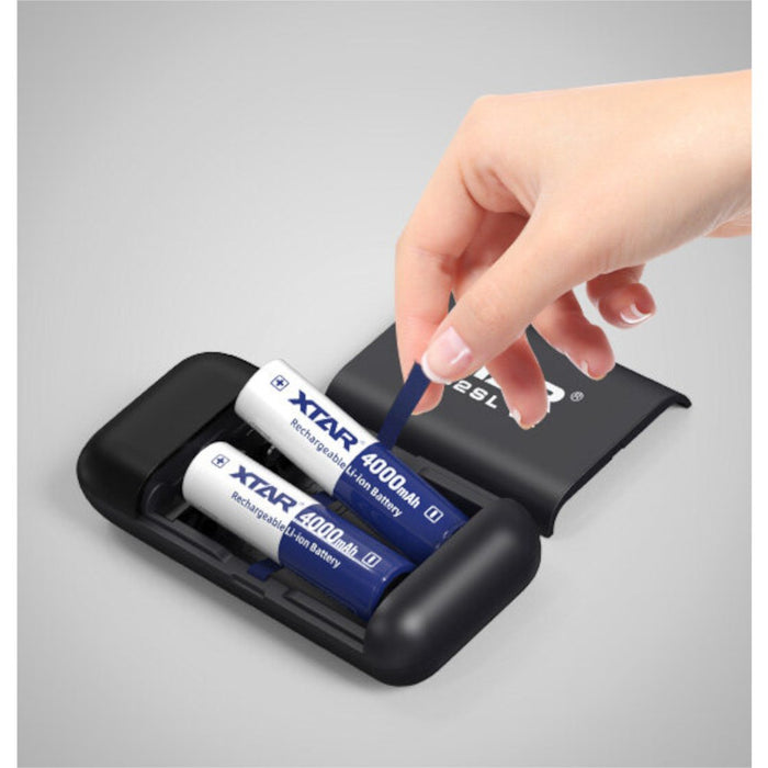 Зарядно устройство / Преносима батерия Powerbank за батерии Li-ion 18650 / 20700 / 21700 Xtar PB2SL V2 черно