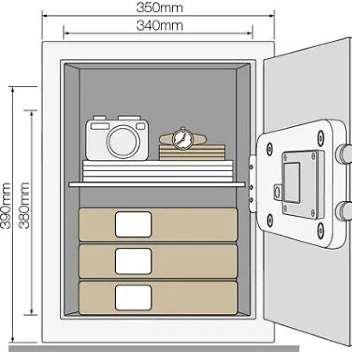 Yale YSV/390/DB2 Офис сейф 40 л стоманено черен