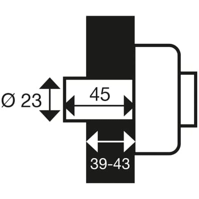 Брава с джанта Yale YV25DE-45 19,5 x 7 x 14 cm Стомана Врати Ø 23 mm
