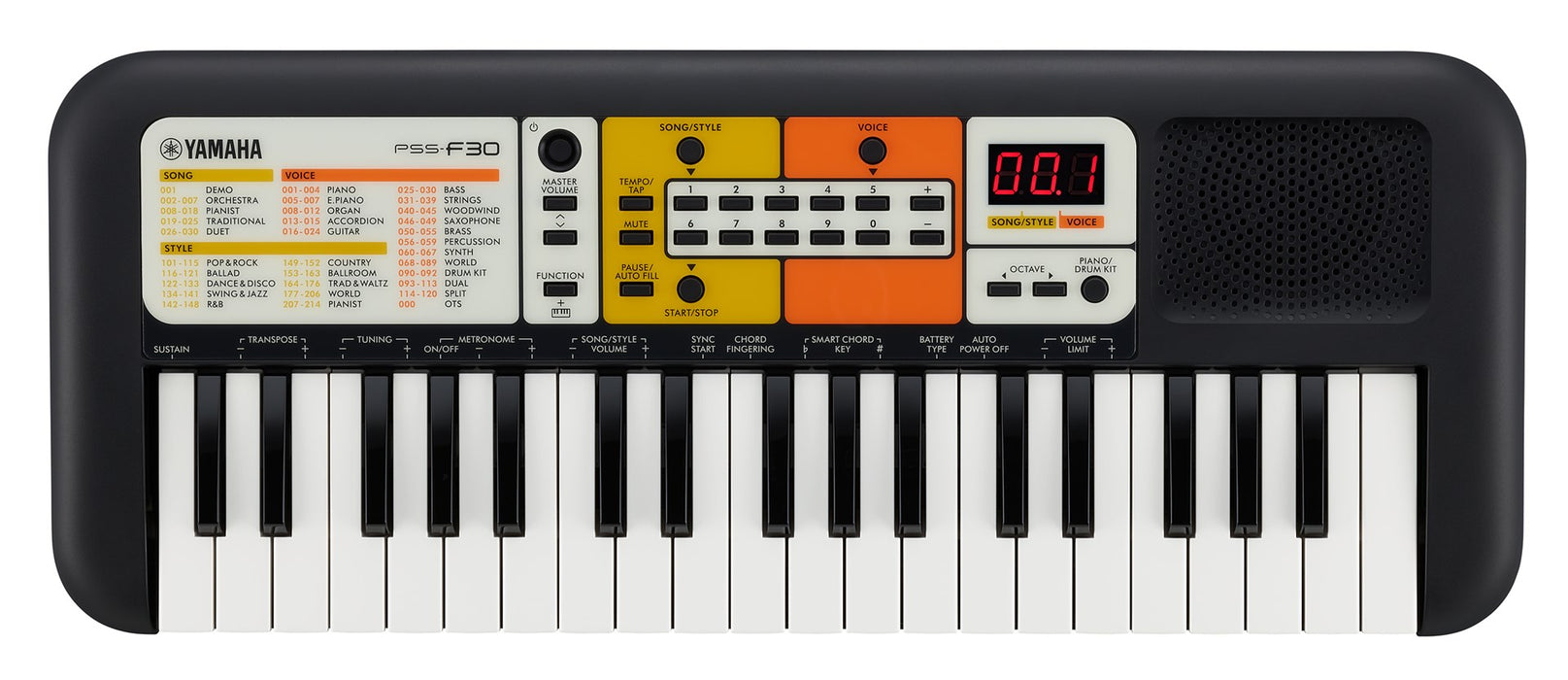 Yamaha PSS-F30 - клавиатура