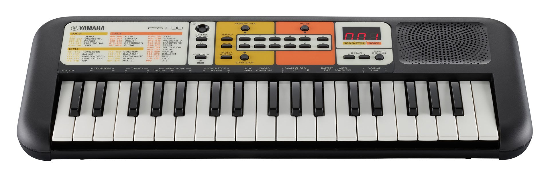 Yamaha PSS-F30 - клавиатура