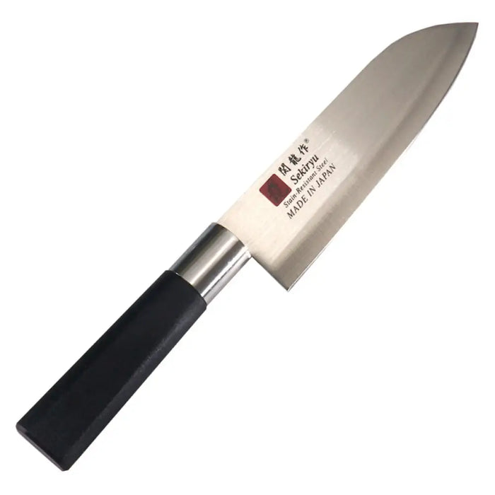 ЯПОНСКИ КУХНЕНСКИ НОЖ 16.5 CM SАNTOKU BLACK SEKIRYU