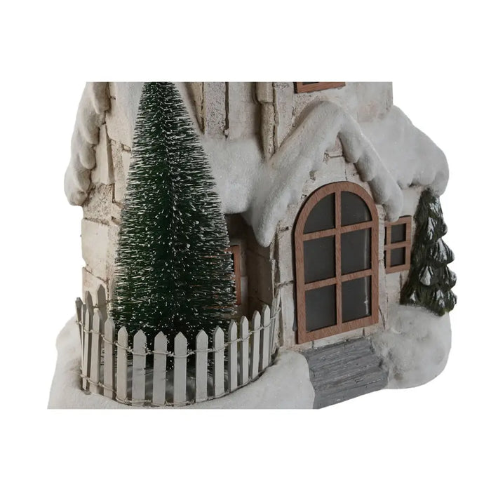 Ярка декорация Home ESPRIT Бял Зелен Естествен Къща 35 x 20