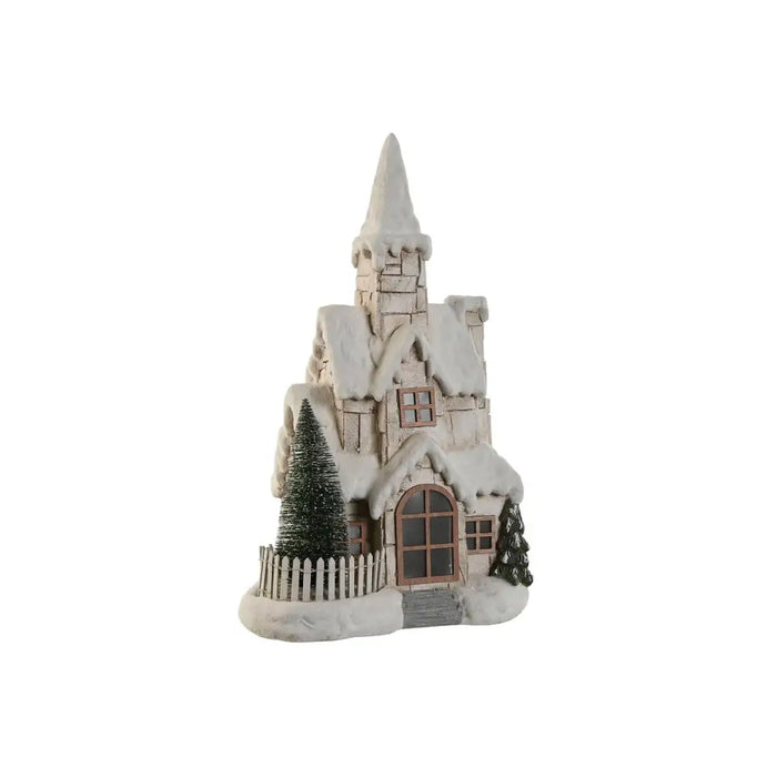 Ярка декорация Home ESPRIT Бял Зелен Естествен Къща 35 x 20