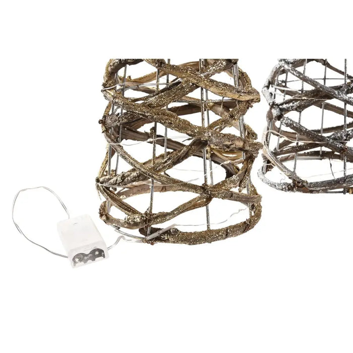 Ярка декорация DKD Home Decor Златен Сребрист Естествен 19