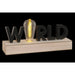 Ярка декорация DKD Home Decor World Черен Метал Дървен MDF
