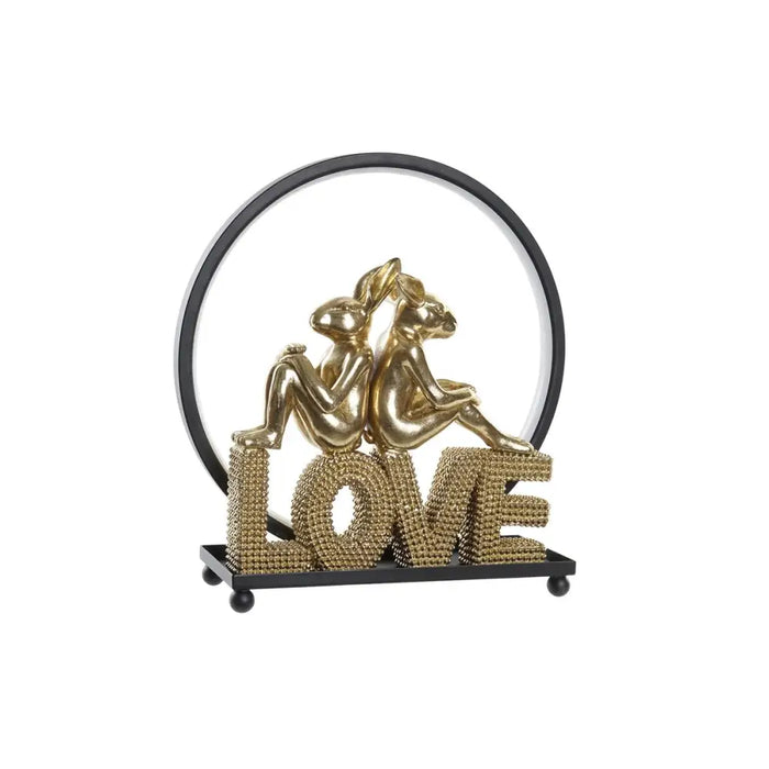Ярка декорация DKD Home Decor Love Смола Заек love 30 x 11