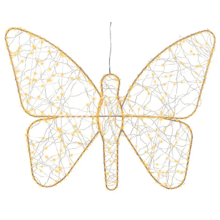 Ярка декорация Lumineo Златен Метал Пеперуди 43 x 58 cm