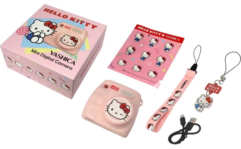 Компактен фотоапарат Yashica - Hello Kitty Mini, Pink