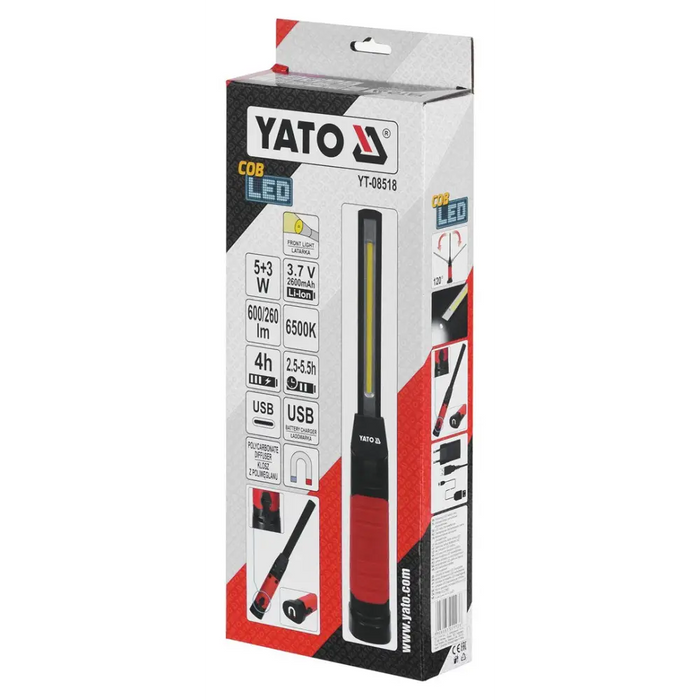 Yato YT-08518 работна лампа черна LED 8 W