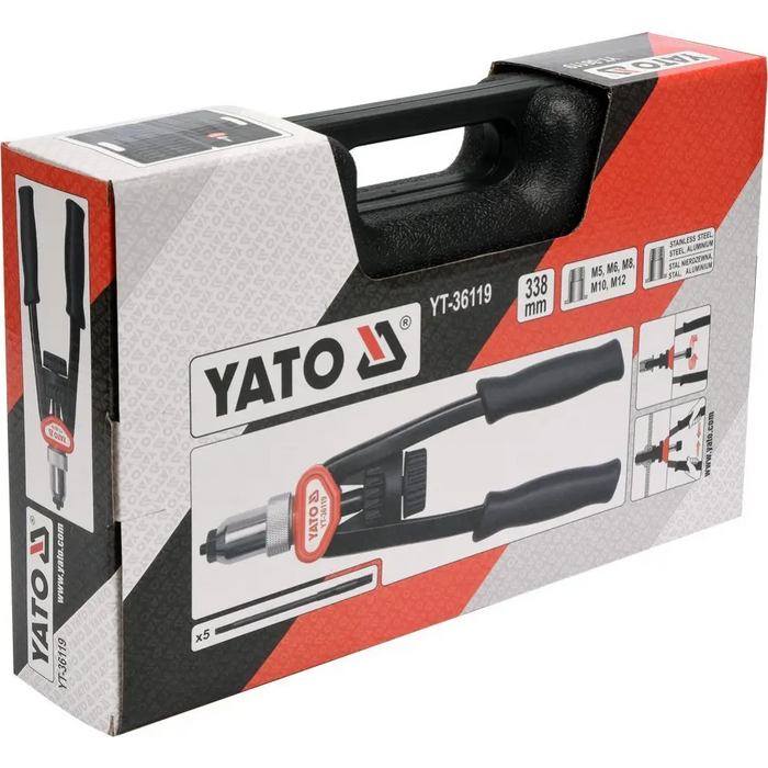 YATO YT-36119 M5-M12 ПИСТОЛЕТ ЗА НИТОВЕ