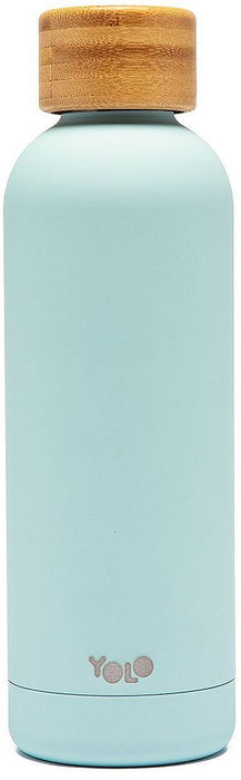 Термобутилка YOLO - Mint, 500 ml, кафява капачка