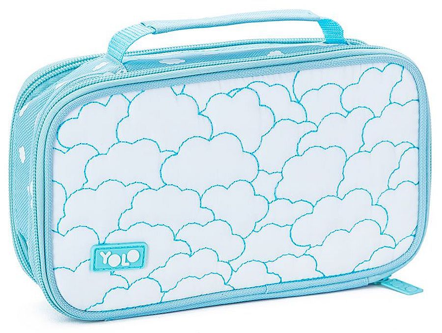 Несесер с дръжка YOLO Clouds - 2 ципа