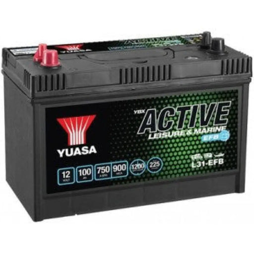 YUASA YBX ACTIVE LEISURE & MARINE EFB 100AH 750A L+