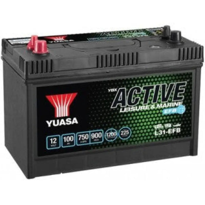 YUASA YBX ACTIVE LEISURE & MARINE EFB 100AH 750A L+