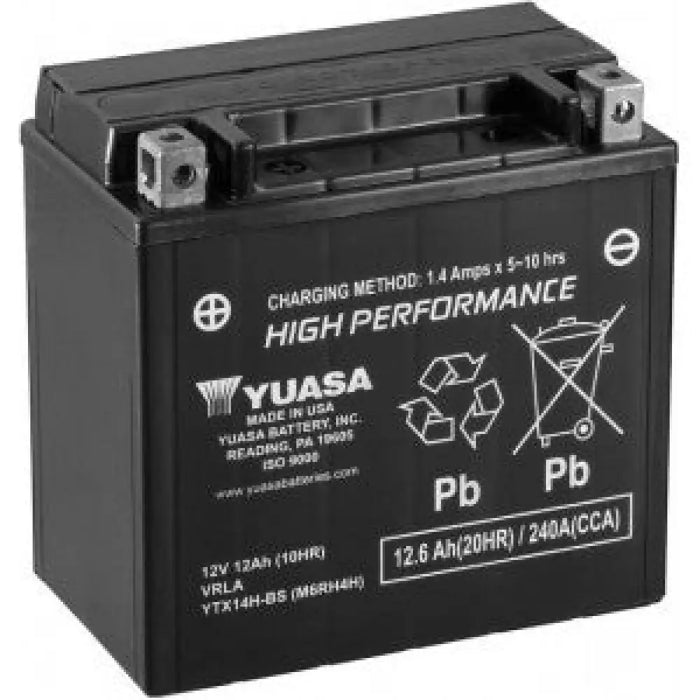 YUASA YTX14H-BS 12.6AH 240A L+ AGM