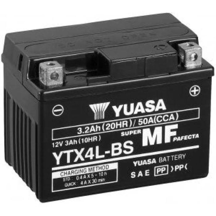 YUASA YTX4L-BS 3.2AH 50A R+ AGM