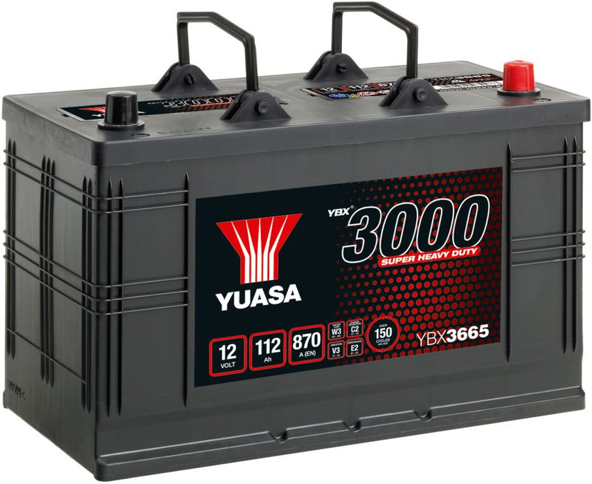 YUASA YBX3000 SUPER HEAVY DUTY 112Ah 870A R+