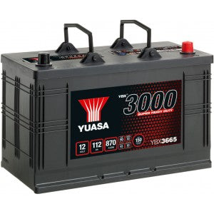YUASA YBX3000 SUPER HEAVY DUTY 112Ah 870A R+