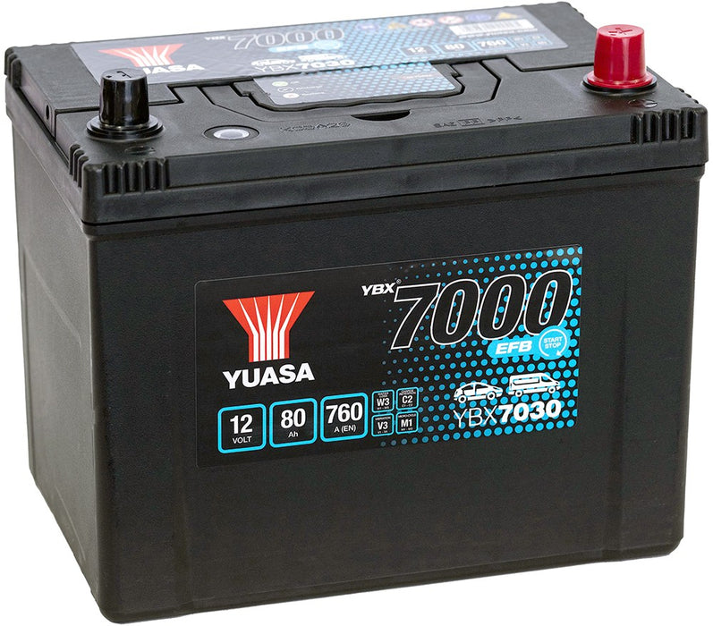 YUASA YBX7000 EFB 80AH 760A R+ JIS