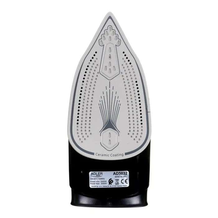 Ютия Adler AD 5032 Суха ютия Керамична гладеща плоча Черно