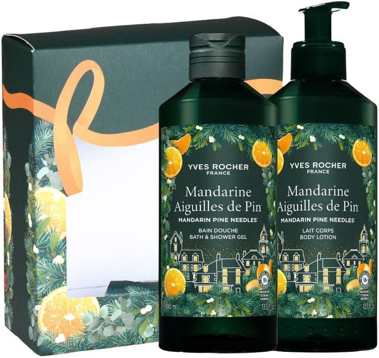 Yves Rocher Mandarine Aiguilles de Pin Комплект - Душ гел и Лосион, 400 + 390 ml