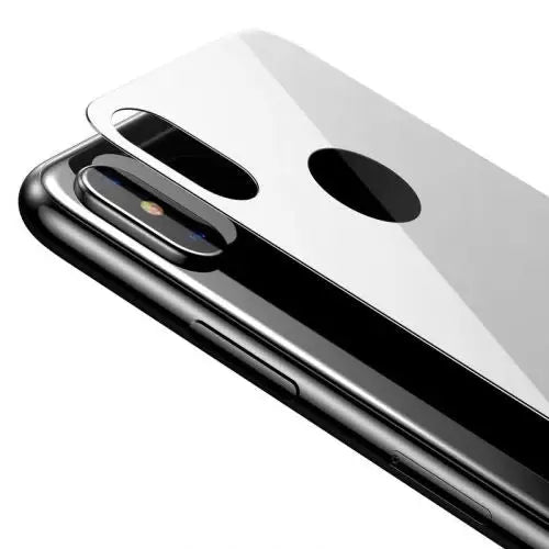 Заден стъклен протектор Baseus за iPhone Xs 0.3mm бял