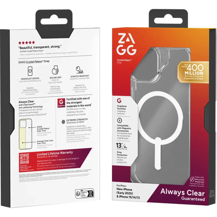ZAGG Crystal Palace Snap Case за iPhone 16e (2025) / 15