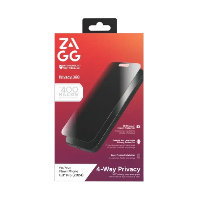 ZAGG InvisibleShield Glass Elite Privacy 360 за iPhone 16