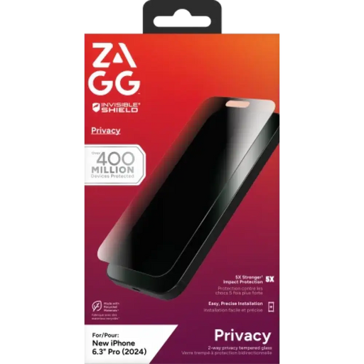 ZAGG InvisibleShield Glass Elite Privacy за iPhone 16 Pro