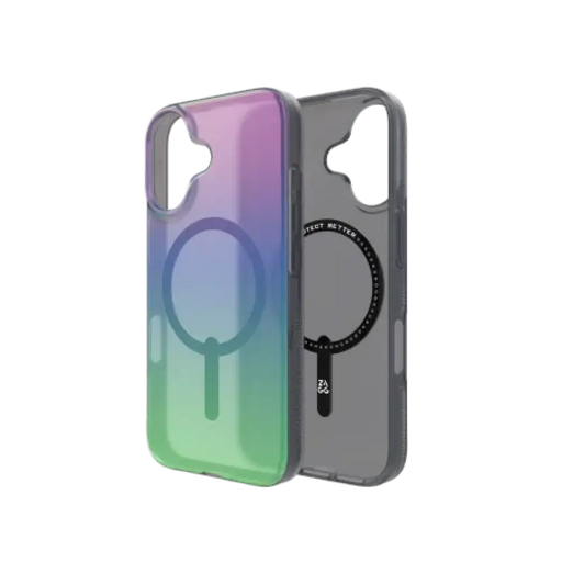 ZAGG Milan Snap Case с MagSafe за iPhone 16 - зелен/лилав