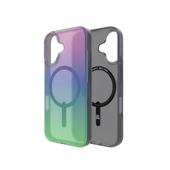 ZAGG Milan Snap Case с MagSafe за iPhone 16 - зелен/лилав